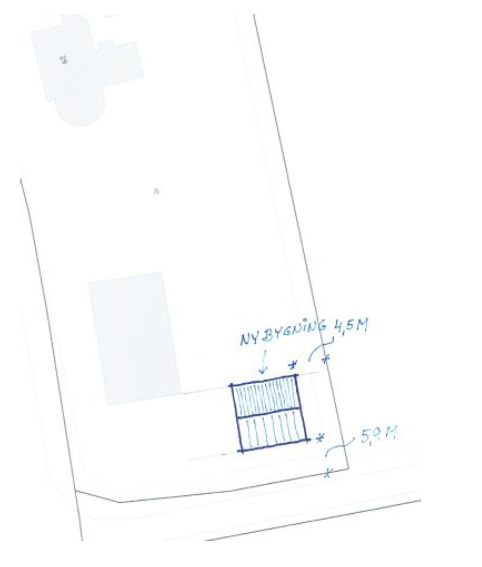 Oversigtstegning over ejendommen