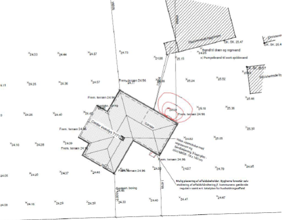 Oversigtstegning over ejendommen