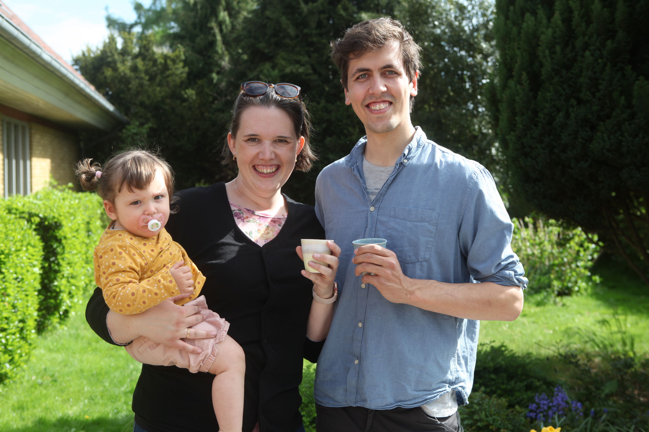 Børnefamilie, der er flyttet til Veflinge.