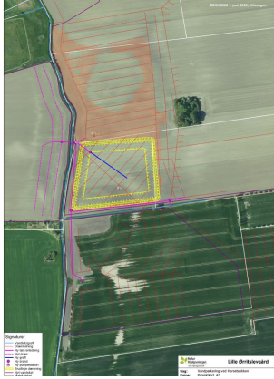Oversigtskort over området, hvor vandreservoiret placeres