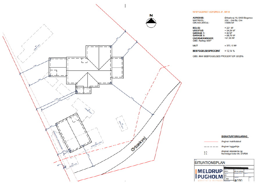 Oversigtstegning over ejendommen