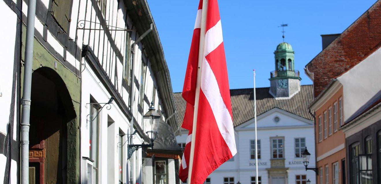 Bogens Rådhus med flag.jpg