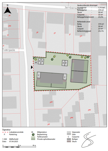 Oversigtstegning over området.
