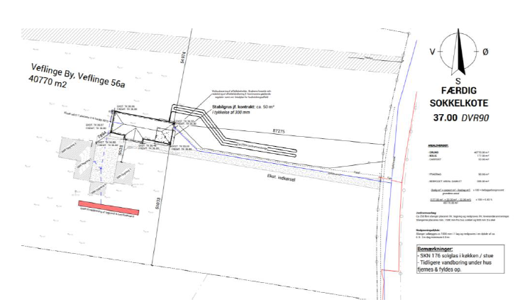 Plantegning over den nye bolig