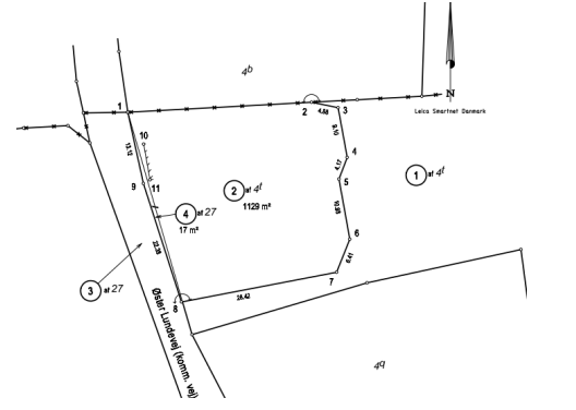 Oversigtstegning over ejendommen