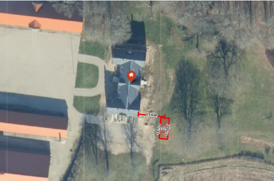 Oversigtsfoto, der viser placeringen af nyt drivhus