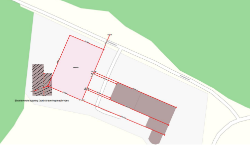 Oversigtstegning over ejendommen