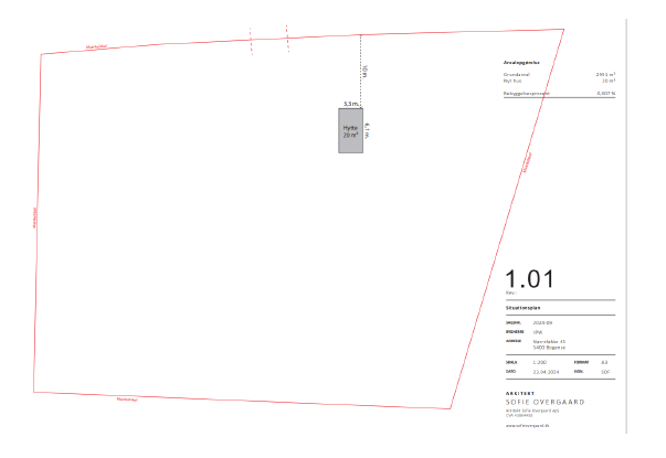 Oversigtstegning over ejendommen