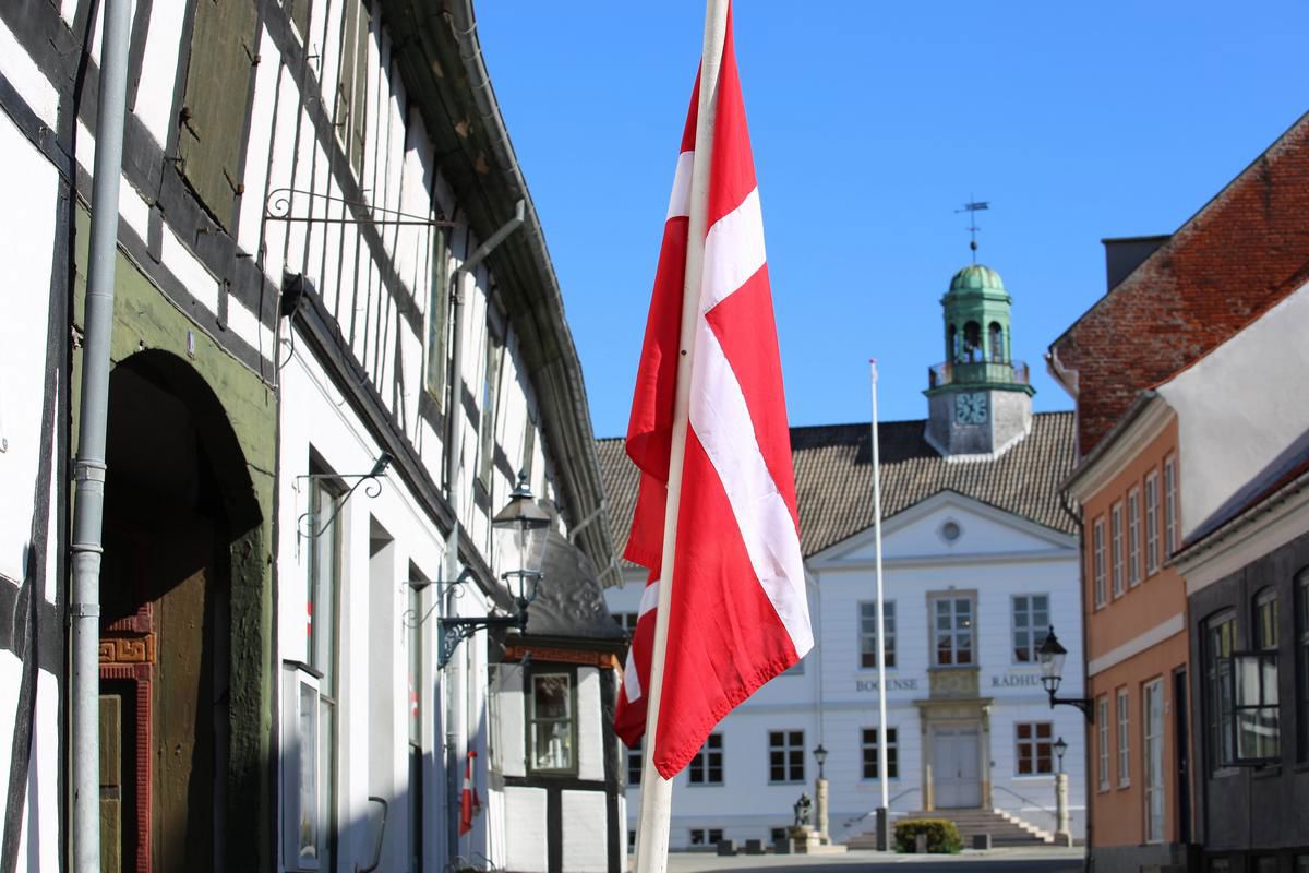 Bogens Rådhus med flag.jpg