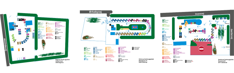 Kort over genbrugspladserne