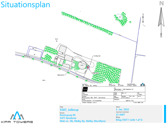 Situationsplan over ejendommen